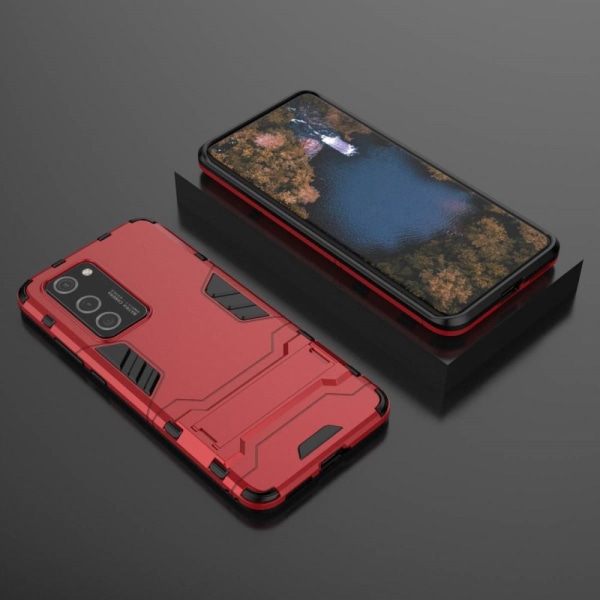 Huawei P40 Pro - Hybrid Skal med Kickstand - Röd Red Röd