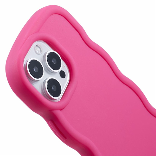 iPhone 16 Pro Mobilskal Wavy Rosa