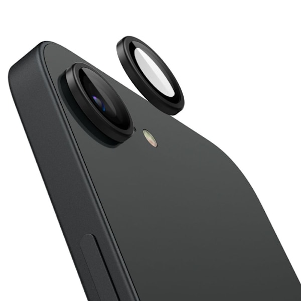 Spigen iPhone 17e / 16e 2-PACK Linsskydd GLAS.tR Optik Svart