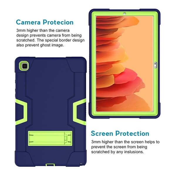 Samsung Galaxy Tab A7 10.4 Skal Shockproof Hybrid Med Kickstand Blå/Grön