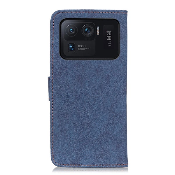 Xiaomi Mi 11 Ultra - KHAZNEH Split Läder Fodral - Blå Blue Blå