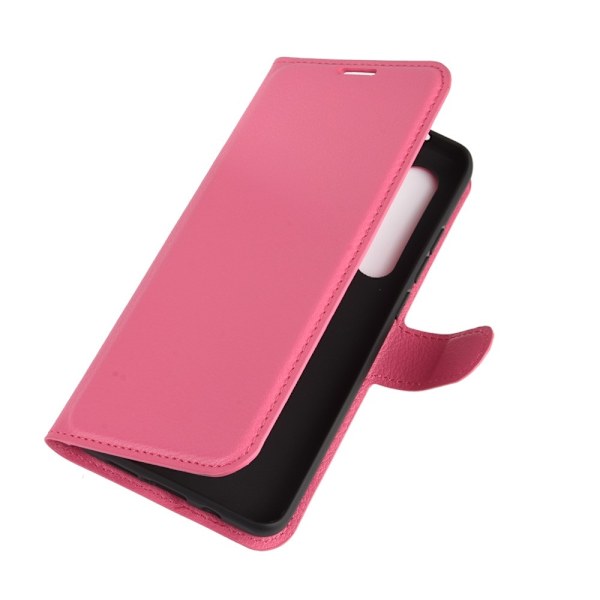 Xiaomi Mi Note 10 Lite - Litchi Plånboksfodral - Rosa Pink Rosa