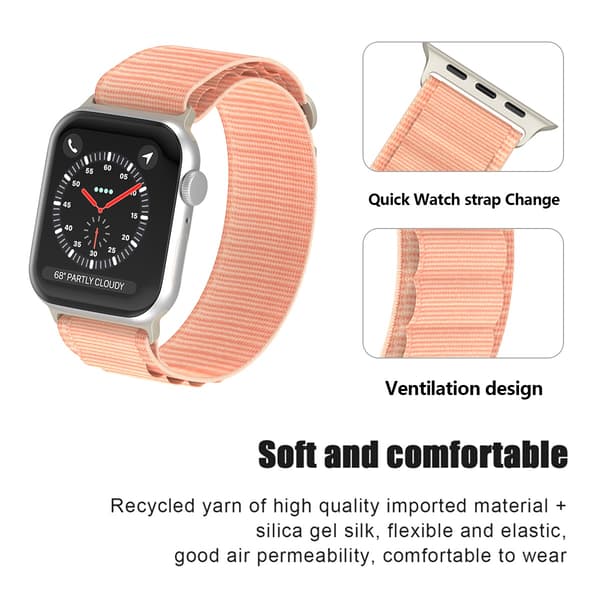 Apple Watch 38/40/41/42 mm Armband Alpine Pro Loop Rosa