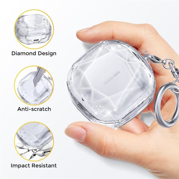 AHASTYLE Galaxy Buds 2/Pro/Live Skal Diamond Transparent