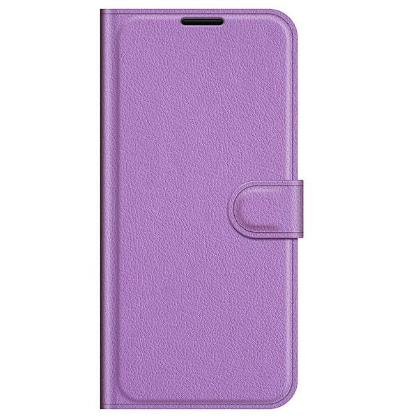 iPhone 13 Pro Max - Litchi Slim Läder Fodral - Lila