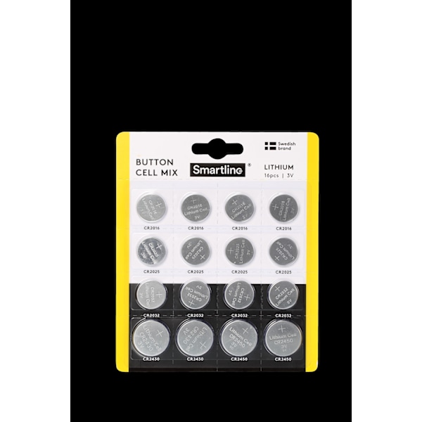 Smartline Knappcell Lithium Mix 3V 16-pack