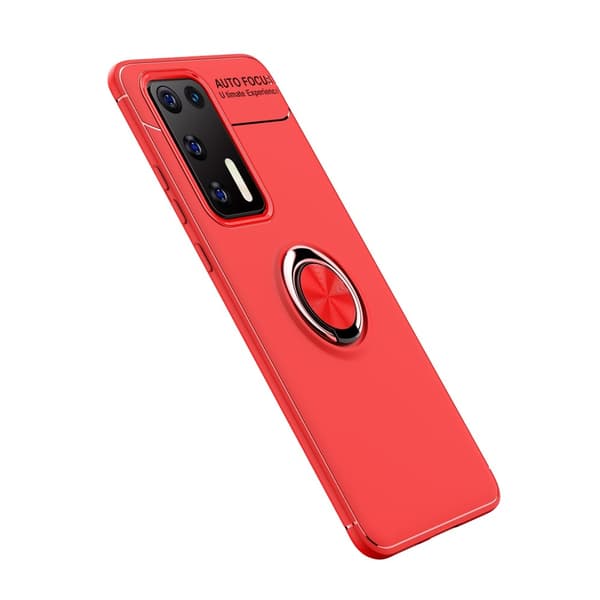 Huawei P40 - Ring Skal - Röd Red Röd