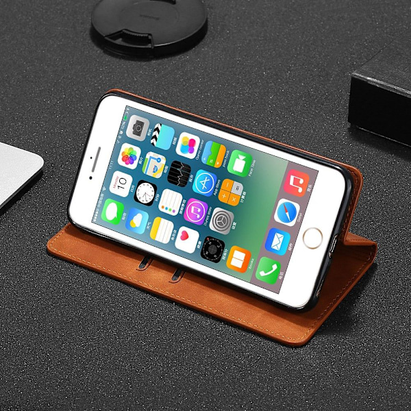 OnePlus Nord N100 - Silkeslent Flip Fodral - Brun Brown Brun
