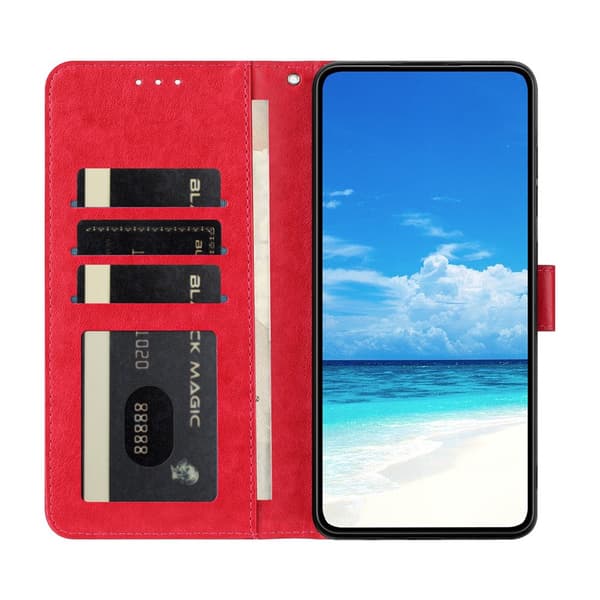 Google Pixel 10a Fodral Med Fjäril Tryck Röd