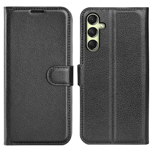 Samsung Galaxy A16 Fodral Litchi Läder Svart