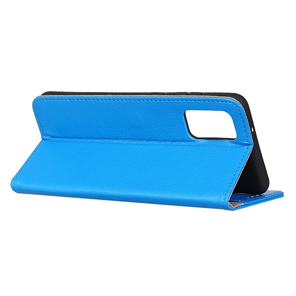 OnePlus 8T / 8T+ - Litchi Läder Fodral - Blå Blue Blå
