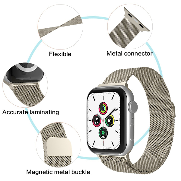 ColorPop Milanese Loop Metall Armband Apple Watch 42/44/45/49 mm