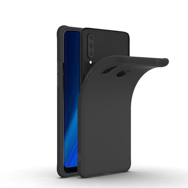 Samsung Galaxy A20s - Shockproof Matt TPU Skal - Svart Black Svart
