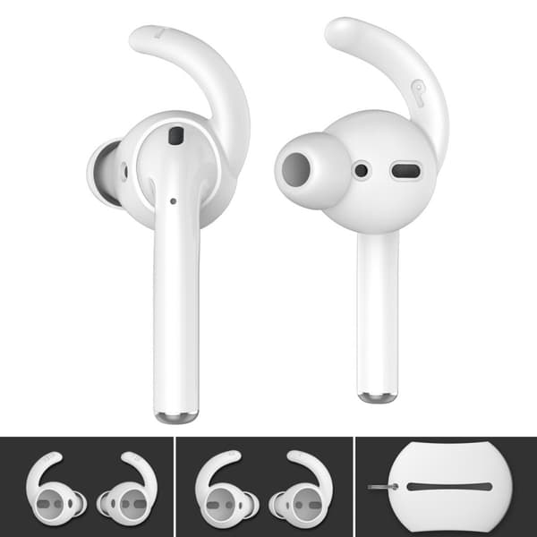 AHASTYLE AirPods 2/1 2-PACK Öronpluggar Silikon Storlek S Svart