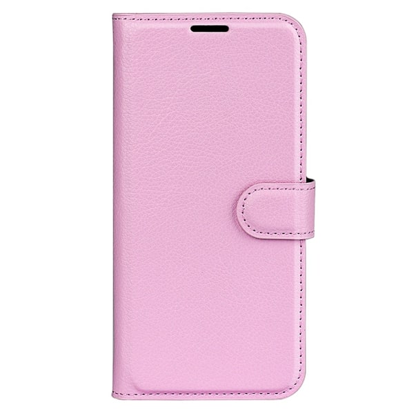 Xiaomi Redmi Note 12 4G Fodral Litchi Läder Ljus Rosa