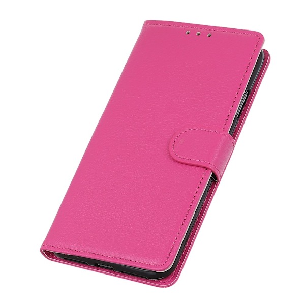 OnePlus 8T / 8T+ - Litchi Textur Fodral - Rosa Pink Rosa