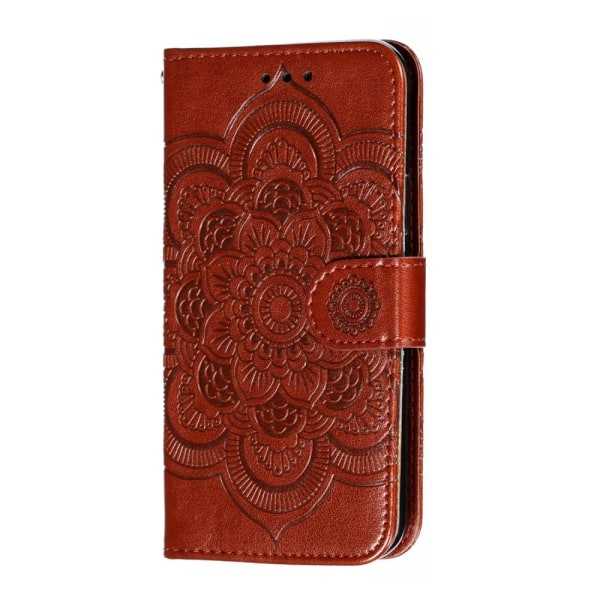 iPhone 11 Pro - Plånboksfodral Mandala - Brun Brown Brun