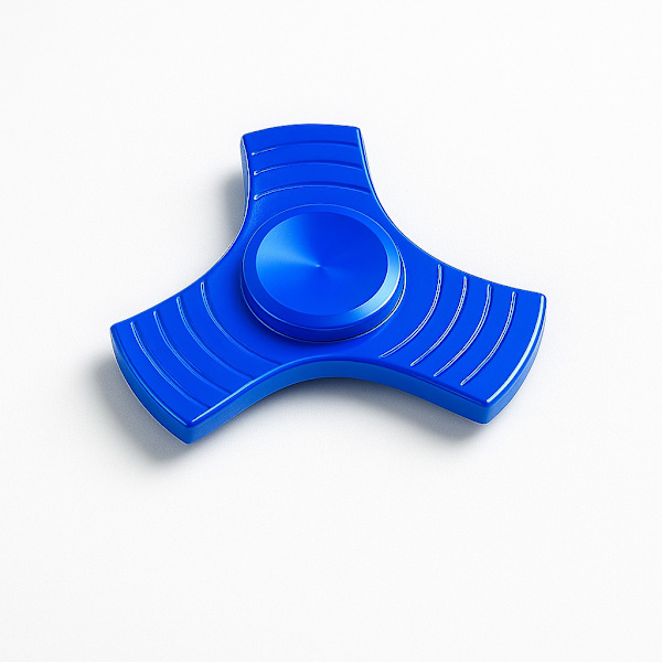 Fidget Spinner Trio Metal - Metallic Blå