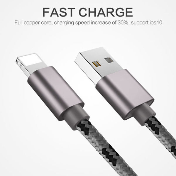 Lightning Laddning Kabel - Grå 2m