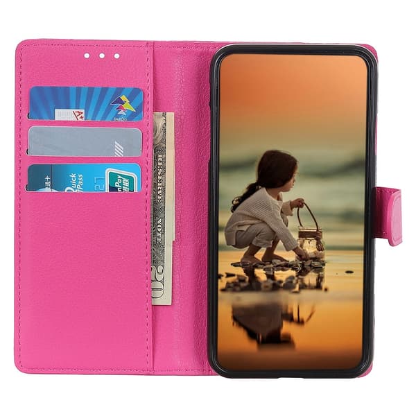 Samsung Galaxy A18/A17/A26 Fodral Litchi Läder Rosa