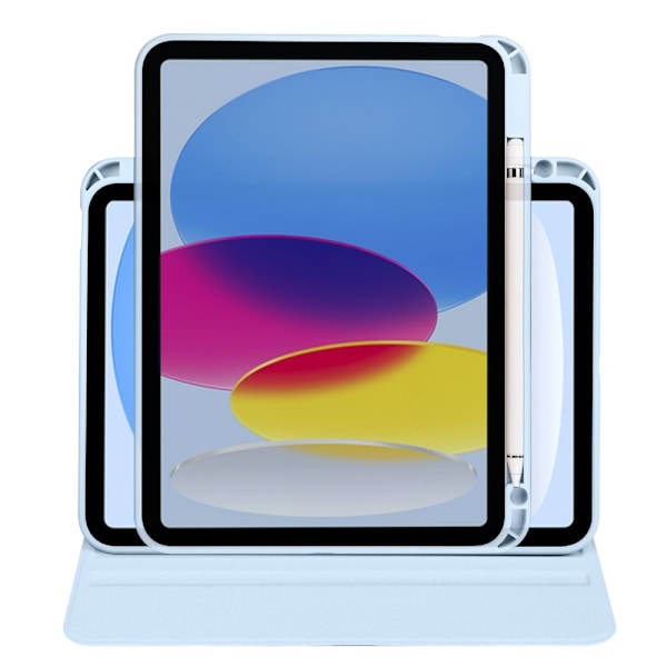 iPad Air 13 2025/2024 Fodral Hybrid Rotation Pennhållare Blå