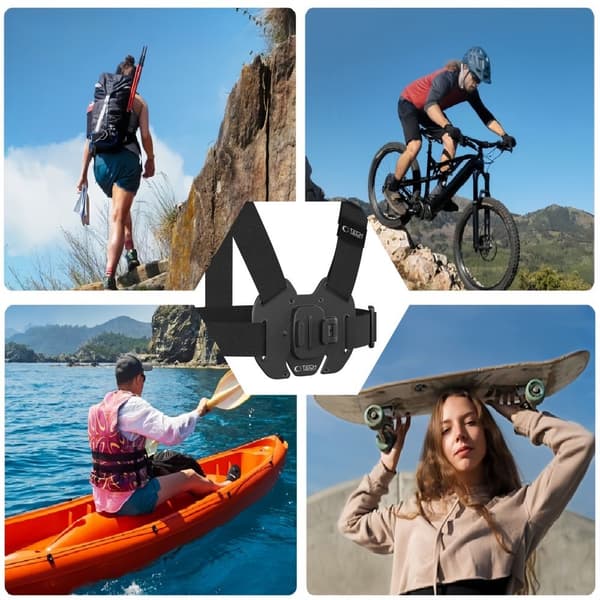 Tech-Protect Bröstsele För GoPro / DJI Actionkamera Svart