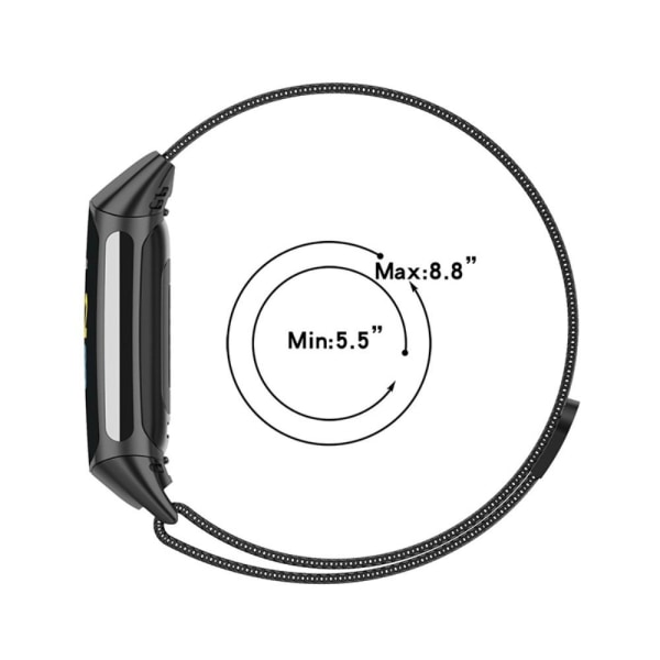 Fitbit Charge 6 / 5 Metall Armband Milanese Loop Roséguld