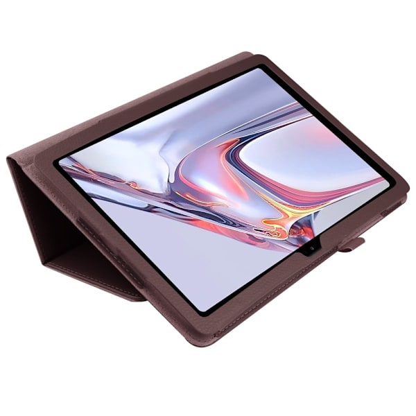 Samsung Galaxy Tab A7 10.4 Fodral Litchi läder Brun Brown Brun
