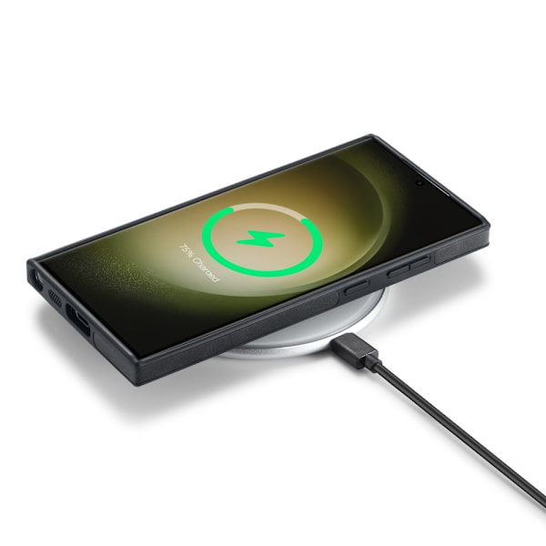 DG.MING Samsung Galaxy S24 Ultra Skal Läderbelagt Svart