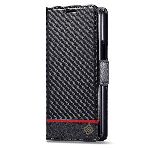 LC.IMEEKE Galaxy Z Fold 6 Fodral Kolfiber Textur Svart