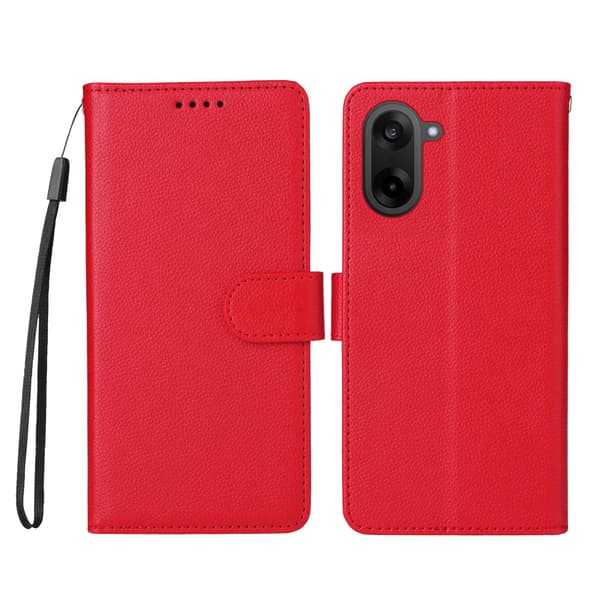 OnePlus Nord CE5 Plånboksfodral Läder Röd