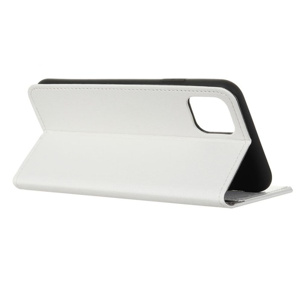 iPhone 12 Pro Max - Läder Fodral - Vit White Vit