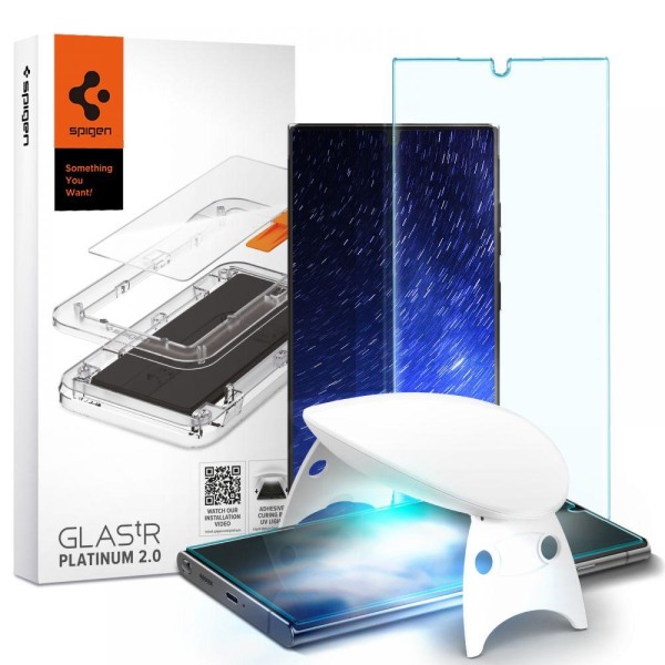 Spigen Samsung Galaxy S22 Ultra Skärmskydd Glas.tR Platinum UV