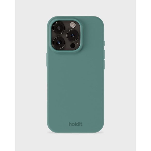 holdit iPhone 16 Pro Mobilskal Silikon Moss Green