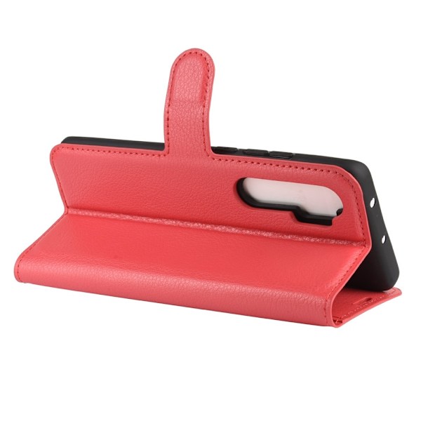 Xiaomi Mi Note 10 Lite - Litchi Plånboksfodral - Röd Red Röd