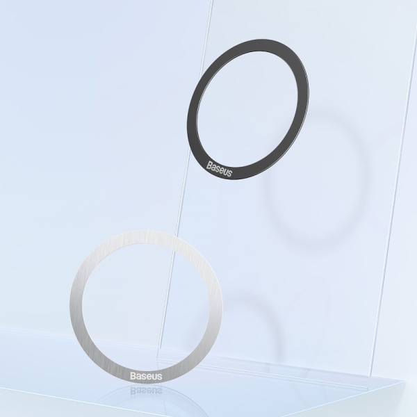 Baseus 2-PACK Magnetisk MagSafe Ring Ultra Tunn Silver