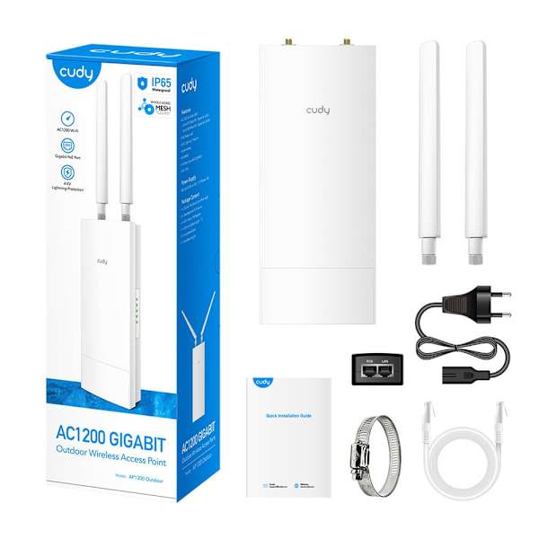 Cudy Access Point AP1300 Outdoor AC1200 Gigabit PoE Mesh Vit