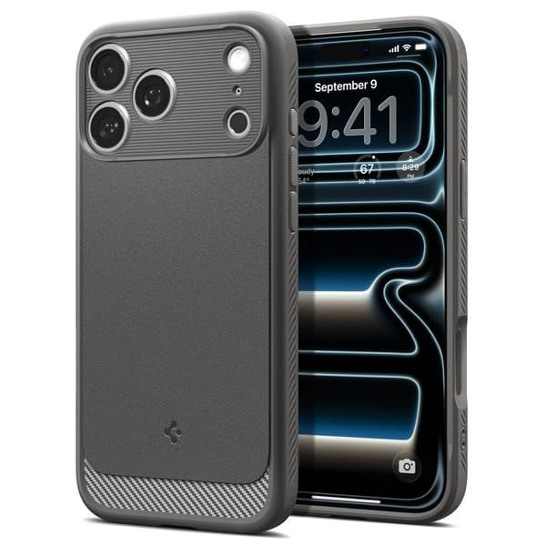 Spigen iPhone 18 Pro / 17 Pro Skal MagSafe Rugged Armor Grå