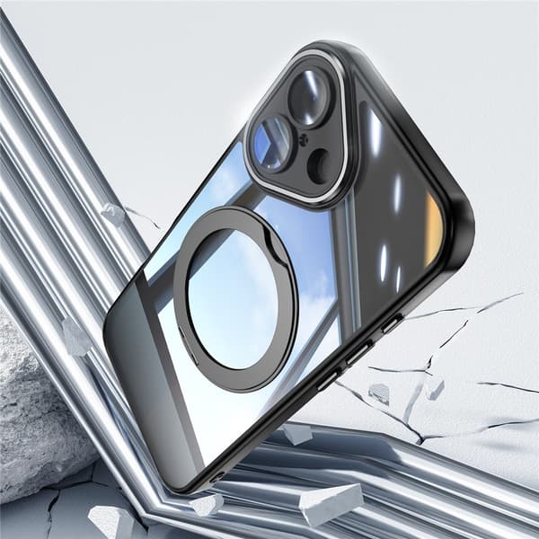 iPhone 16 Plus Skal MagSafe Kickstand Transparent / Svart