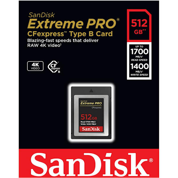 SanDisk Cfexpress Extreme PRO 512 GB 1700MB/s