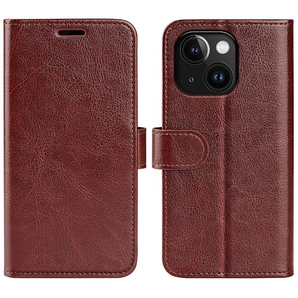 iPhone 15 Plus Fodral Crazy Horse Läder Brun