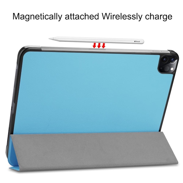 iPad Air 2025-2020 / Pro 11 Fodral Tri-Fold Ljus Blå LightBlue Ljus Blå