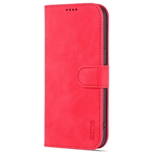 AZNS iPhone 14 Pro Fodral Läder Röd
