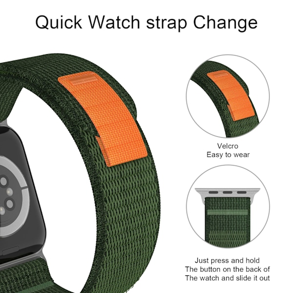 Apple Watch 38/40/41 mm Armband Nylon Trail Loop Army Green