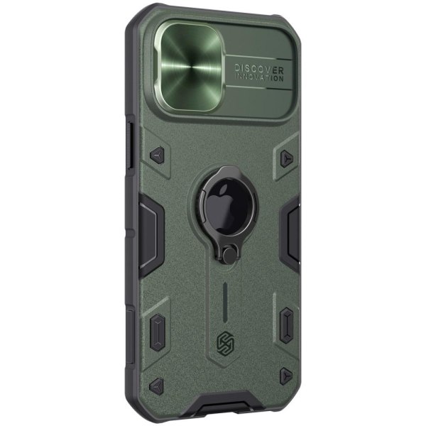 iPhone 12 Pro Max - NILLKIN CamShield Armor Hybrid Ring Skal - G Green Grön