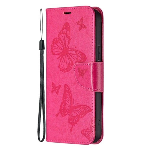 Samsung Galaxy S23 Ultra Fodral Tryckta Fjärilar Rosa