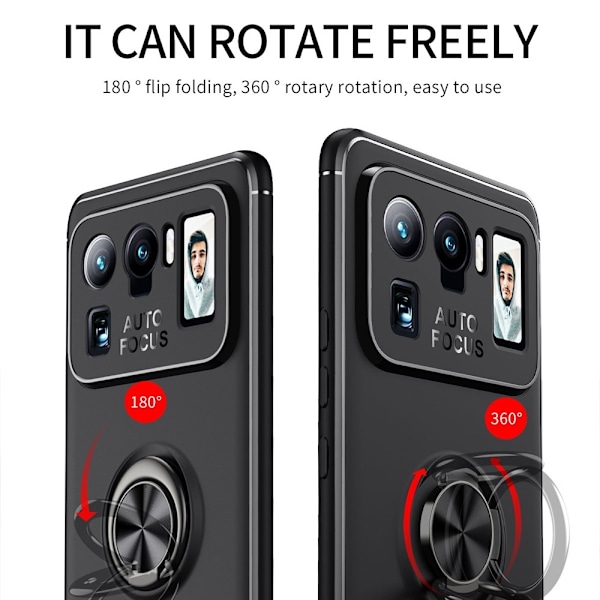 Xiaomi Mi 11 Ultra - Ring Skal - Svart/Röd Svart/Röd