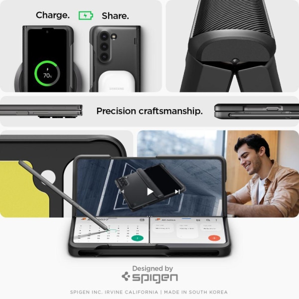 Spigen Galaxy Z Fold 5 Skal Slim Armor Pro Pen Svart