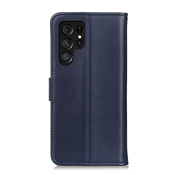 Samsung Galaxy S22 Ultra Fodral Läder Mörk Blå