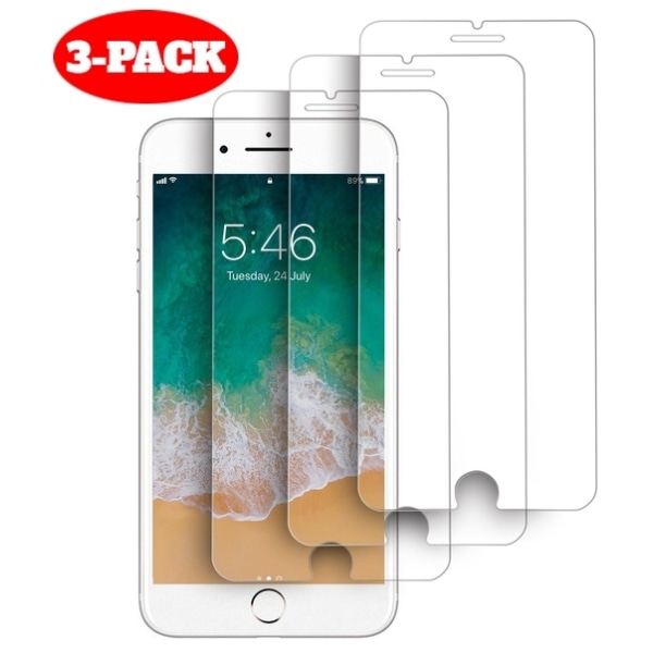 [3-Pack] iPhone 7/8/SE (2020/2022) Härdat Glas Skärmskydd